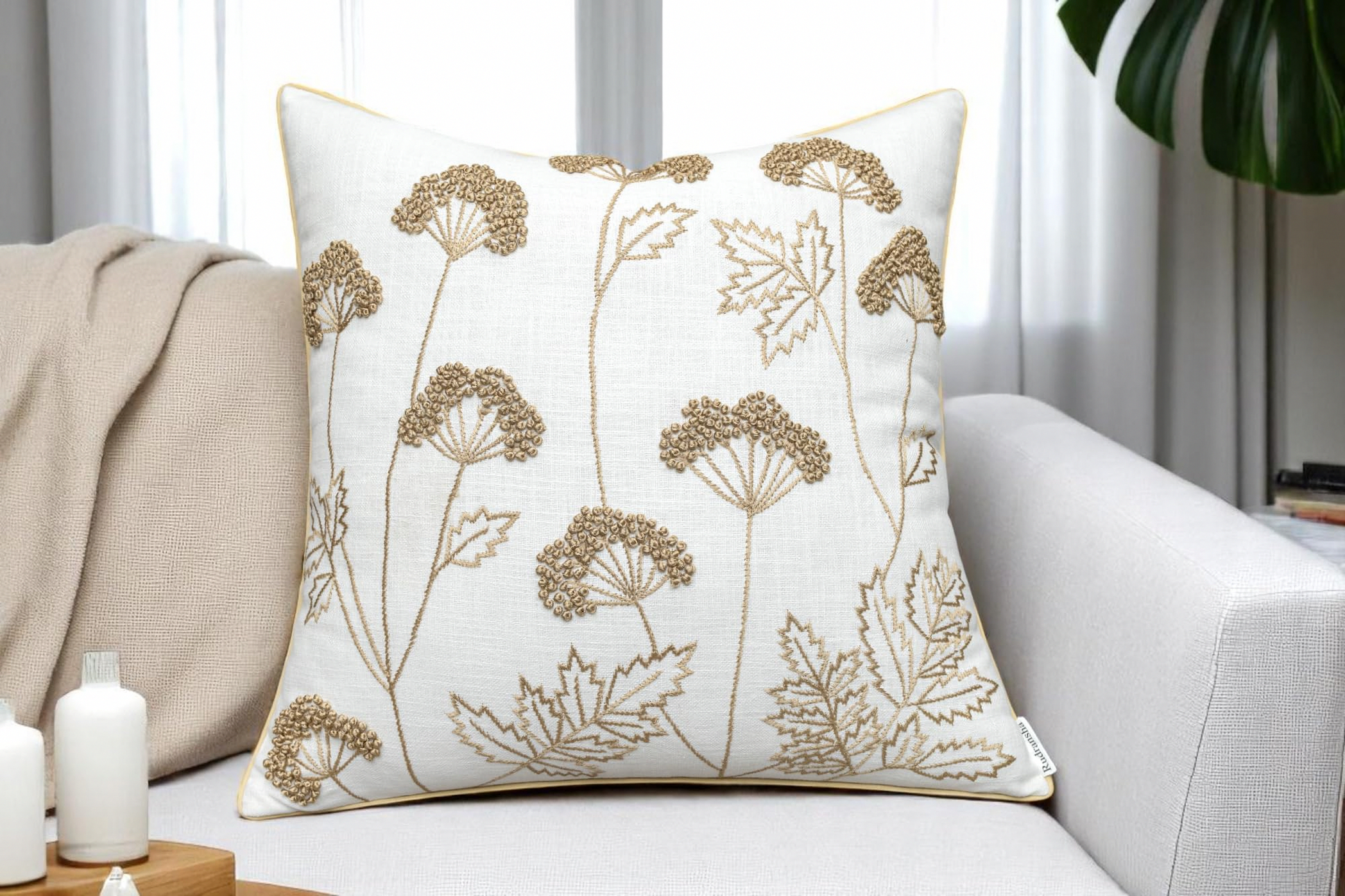 Olivengrøn Velourpude